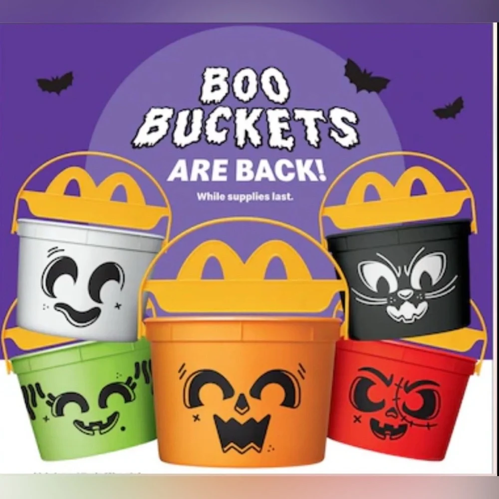 2025 McDonald’s Halloween Boo Bucket – Green Goblin Face Design